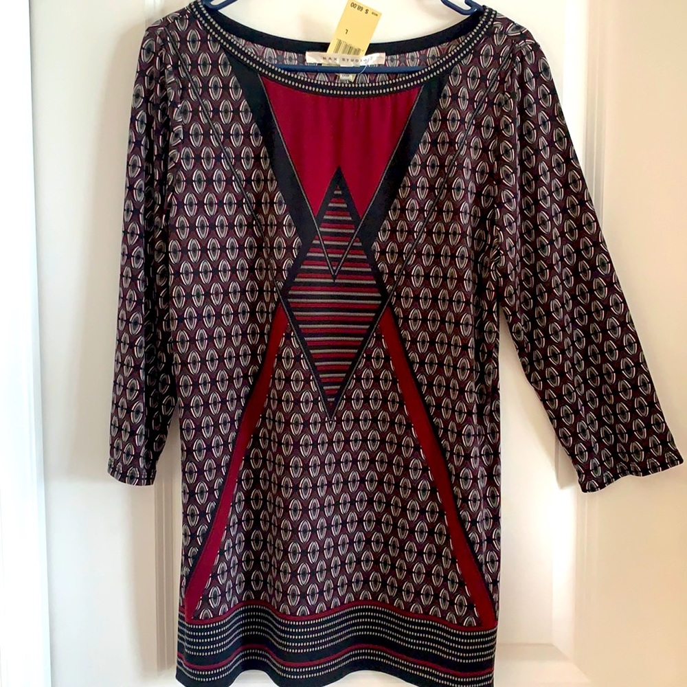 NWT MAX STUDIO Cool Chick Tunic/Mini Dress (L)
